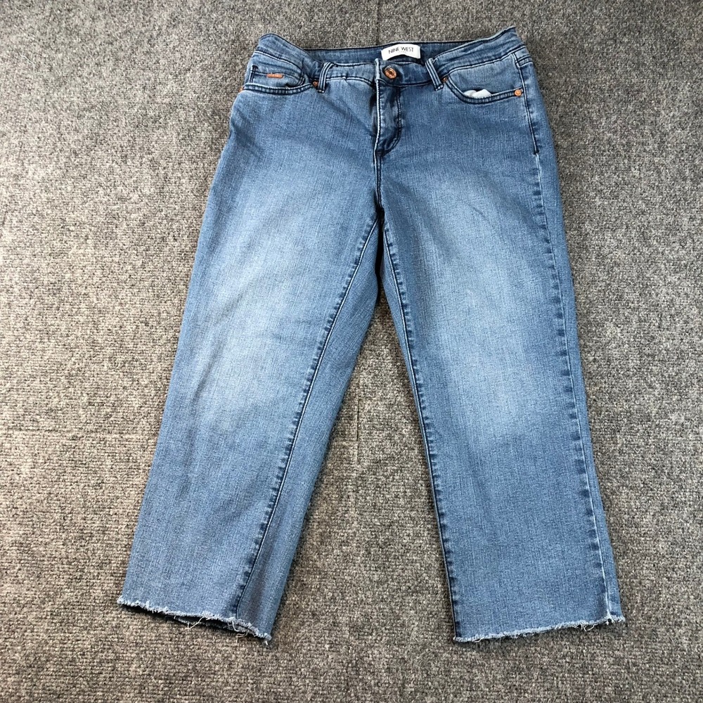 Nine West Jeans Chrystie Capri Cropped Denim Blue‎ Women's Size 6